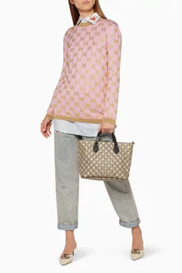 Buy Gucci Neutral Beige GG Supreme Bees Tote For Women Online Ounass UAE