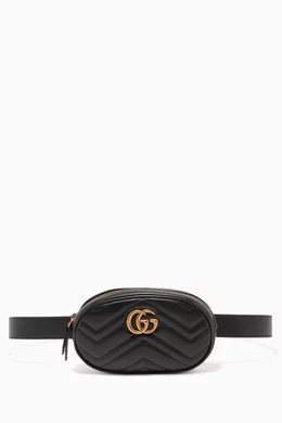 Buy Gucci Black Black Marmont Matelasse Leather Belt Bag For Women Online Ounass UAE