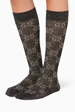 Gucci lurex interlocking g socks clearance