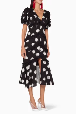 Buy C MEO White Black White Thousand Times Midi Dress For Women Online Ounass UAE