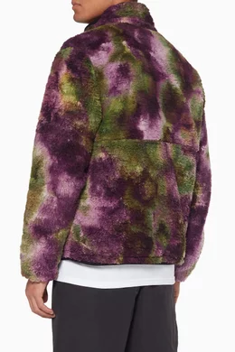 Buy Stussy Purple Multi Coloured Reversible Micro Fleece Jacket For Men Online Ounass UAE