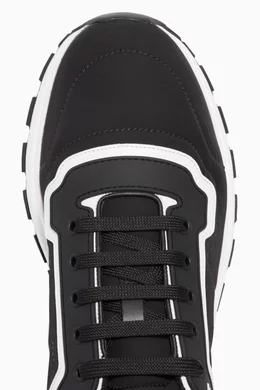 Buy Prada Black Black Match Race Panelled Sneakers For Men Online Ounass UAE