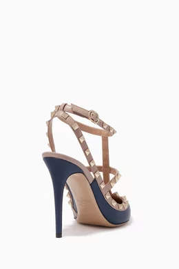 Buy Valentino Garavani Blue Navy Single Strap Rockstud Pumps For Women Online Ounass UAE
