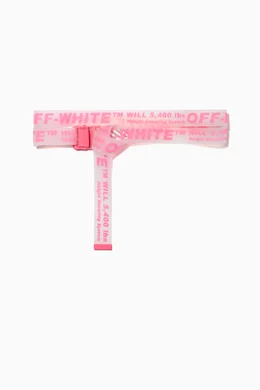 Off white pink rubber belt deals