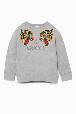 Gucci logo sweatshirt with leopard store