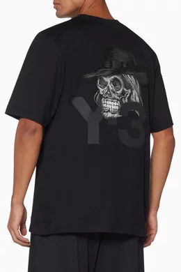 Buy Y 3 Black Yohji Skull T Shirt For Men Online Ounass UAE