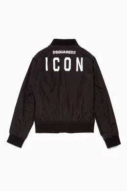 Buy Dsquared2 Black Black Icon Bomber Jacket For Boys Online Ounass UAE
