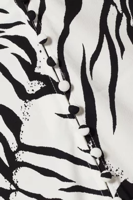 Buy RIXO Black Tonya Tiger Print Dress For Women Online Ounass UAE