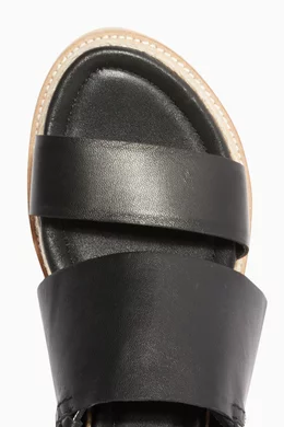 Buy WHISTLES Black Rae Flatform Sandals For Women Online Ounass UAE
