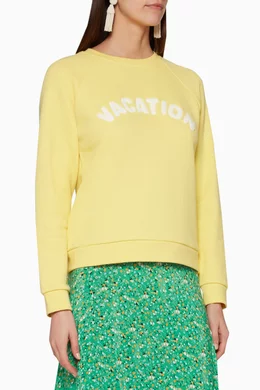 Buy WHISTLES Yellow Vacation Sweatshirt For Women Online Ounass UAE