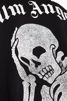 Palm angels thinking skull hoodie 2025
