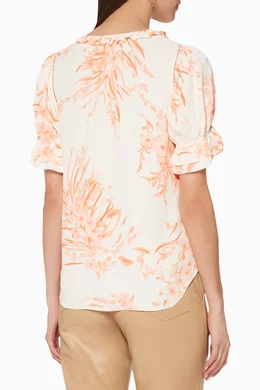 Buy Joie Orange Arlinda Floral Print Blouse For Women Online Ounass UAE