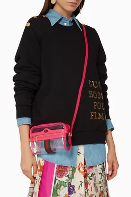 Buy Gucci Pink Ophidia Transparent Mini Bag For Women Online Ounass UAE
