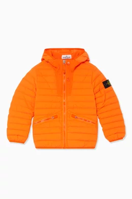 Stone island orange puffer jacket top