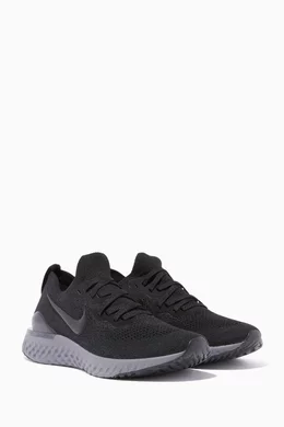 Buy Nike Black Epic React Flyknit 2 Sneakers For Women Online Ounass UAE