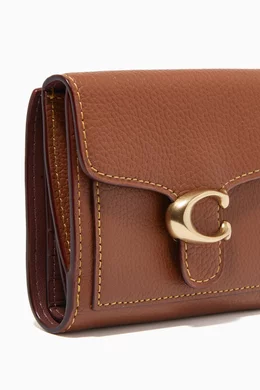 Buy Coach Brown Tabby Small Wallet in Pebble Leather For Women Online Ounass UAE