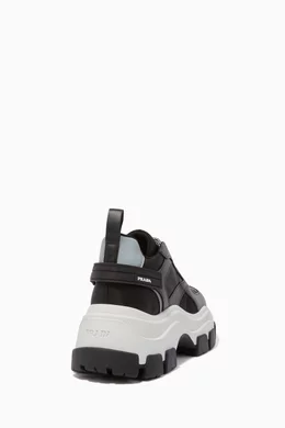 Buy Prada Black Leather Nylon Block Chunky Sneakers For Women Online Ounass UAE