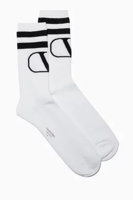 ［未使用］ヴァレンティノ　VALENTINO ロゴソックス　靴下　2枚セット Valentino logo socks