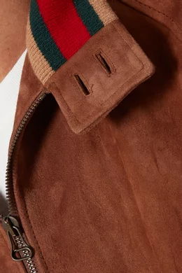Gucci suede jacket cheap