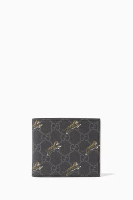 Buy Gucci Black Tiger Print Bi Fold Wallet For Men Online Ounass UAE