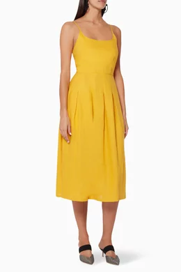 Yellow whistles dress top