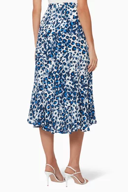 Brushed leopard wrap skirt clearance