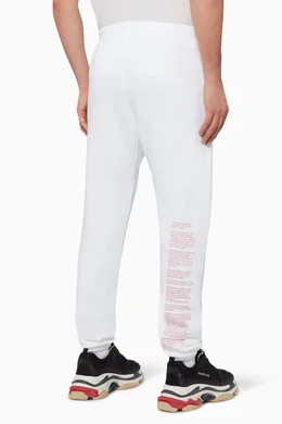 Buy Heron Preston White NASA Facts Logo Slim Sweatpants For Men Online Ounass UAE