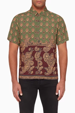 Stussy paisley shirt top