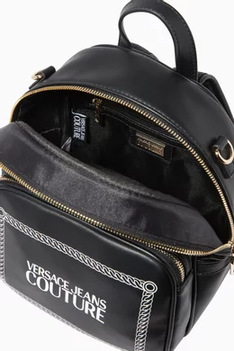 Buy Versace Jeans Couture Black Small Backpack with Logo For Women Online Ounass UAE