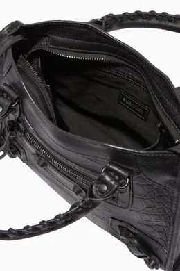 Buy Balenciaga Black Classic Mini City Crocodile Embossed Bag For Women Online Ounass UAE