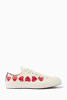 Buy Comme des Garcons PLAY Neutral x Converse Chuck 70 Low Top Sneakers in Canvas For Men Online Ounass UAE