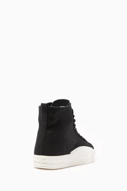 Buy Y 3 Black Yuben Mid Canvas Sneakers For Men Online Ounass UAE