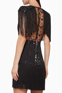Buy Elisabetta Franchi Black Star Print Mini Dress For Women Online Ounass UAE