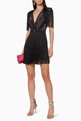 Buy Elisabetta Franchi Black Star Print Mini Dress For Women Online Ounass UAE