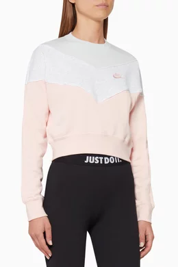 Buy Nike Pink Heritage Crewneck Sweatshirt For Women Online Ounass UAE