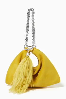 Yellow suede clutch 2025