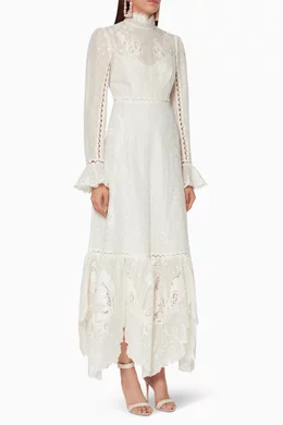 super eight embroidered dress Zimmermann 1 Super Eight Embroidered Dress Ivory lace linen embroidered