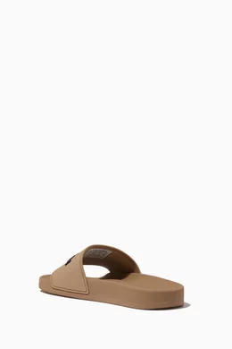 Buy Balenciaga Neutral Piscine 3D Logo Slide Sandals in Rubber For Women Online Ounass UAE