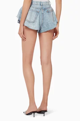 ショートパンツ ALEXANDER WANG Women Shorts  Burmudas 1WC2244306 BLUE Women's Designer Shorts | Boxer & Rave Shorts