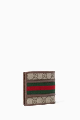 Gucci men's gg supreme wallet clearance