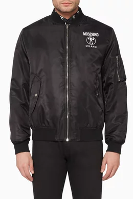 Buy Moschino Black Question Mark Bomber Jacket For Men Online Ounass UAE