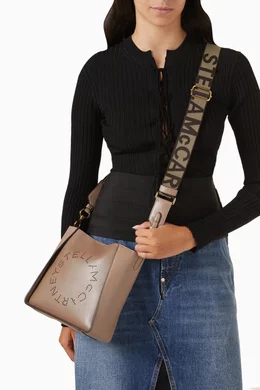 Stella mccartney perforated logo alter nappa crossbody bag hot sale