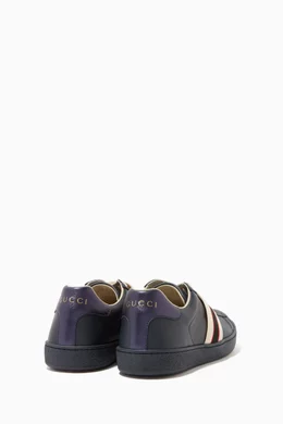 New ace stripe leather sneaker clearance