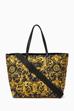 Buy Versace Black Barocco Signature Nylon Diaper Bag For UNISEX Online Ounass UAE
