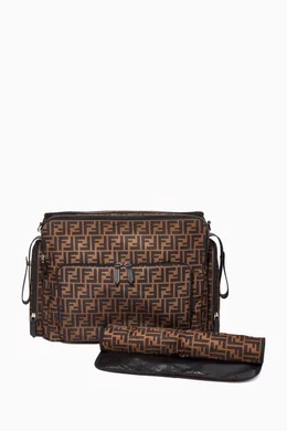 Buy Fendi Brown FF Logo Changing Bag For Baby Boys Online Ounass UAE