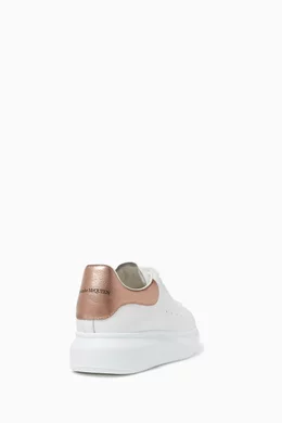 Buy Alexander McQueen Rose Gold Oversized Leather Sneakers For Women Online Ounass UAE