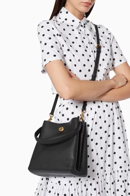 Buy Coach Black Charlie 21 Pebble Leather Bucket Bag For Women Online Ounass UAE
