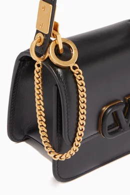Buy Valentino Garavani Black Valentino Garavani Micro VSLING Shiny Calfskin Shoulder Bag For Women Online Ounass UAE