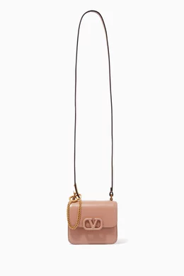 Buy Valentino Garavani Pink Valentino Garavani Micro VSLING Shoulder Bag in Shiny Leather For Women Online Ounass UAE