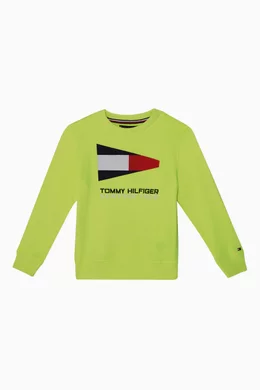 Tommy hilfiger neon sweatshirt cheap